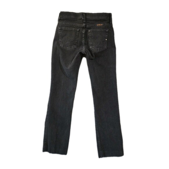 Wrangler Q-Baby Jeans Women’s 1/2 X 30 Black Boot Cut No Gap Waistband Denim - Picture 1 of 9